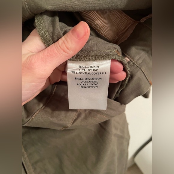Wildfang Olive Essential Coveralls sz Medium - Picture 9 of 10